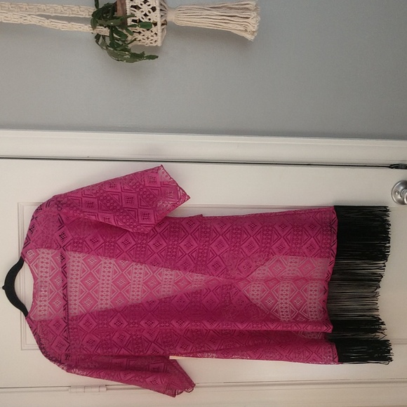 NWT Lularoe lace Kimono with fringe size Small - Picture 6 of 7